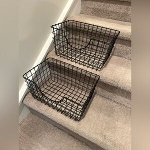 Black Wire Wilson Storage Basket - Metal - by World Market